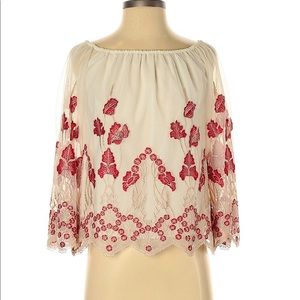 Alice & Olivia Embroidered Top